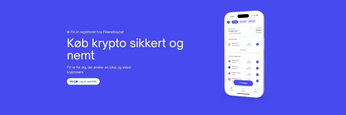 Se kryptovaluta kurser hos den største kryptobørs i Skandinavien Firi