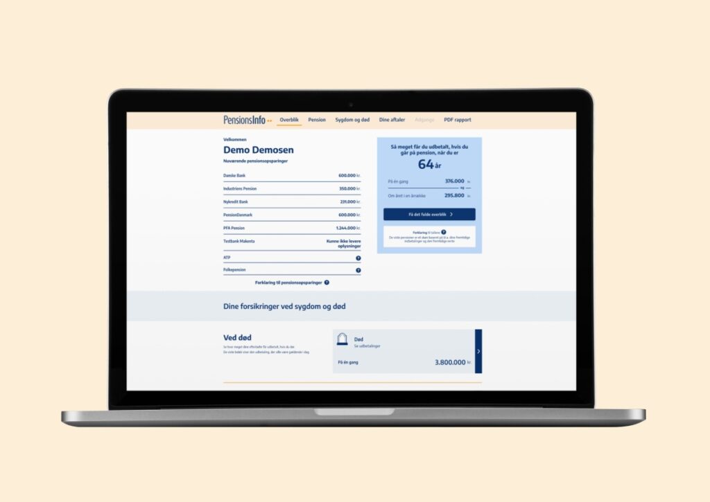 PensionsInfo er en gratis tjeneste, hvor du kan danne dig et samlet overblik over dine pensionsmidler.